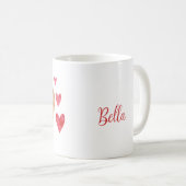 Spitz Hund mit benutzerdefiniertem Pet-Namen Kaffeetasse (VorderseiteRechts)