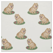 Spitz-Hund mit dem Ball kundengerecht Stoff (Muster)