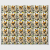 Spitz Hund mit Ostereiern Urlaub Geschenkpapier (Flach)