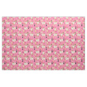 Spitz Hund niedlich rosa Weingewebe Stoff (Fat Quarter (45,7 x 55,9 cm))