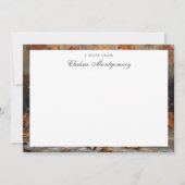 Spitz Hund Personalisiert Name Herbst Mitteilungskarte (Vorderseite)