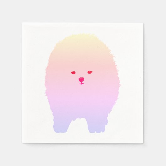 Spitz, Hund, Puppy Art Paper Napkins Serviette (Vorderseite)