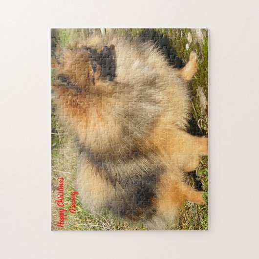 Spitz Hund. Puzzle (Vertikal)