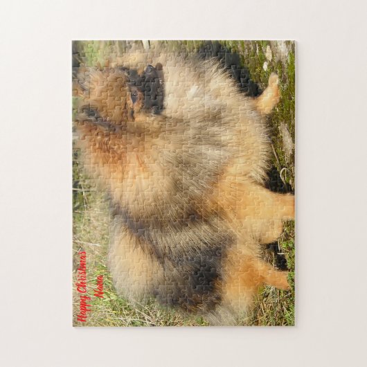 Spitz Hund. Puzzle (Vertikal)