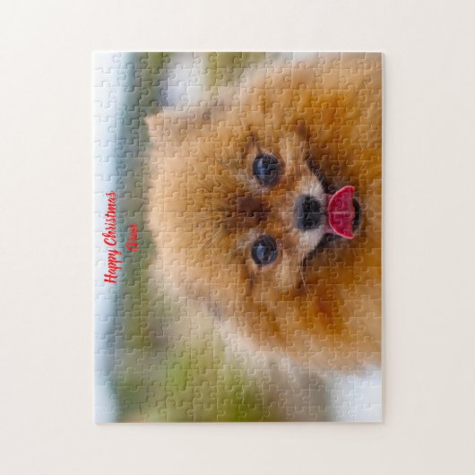 Spitz Hund. Puzzle (Vertikal)