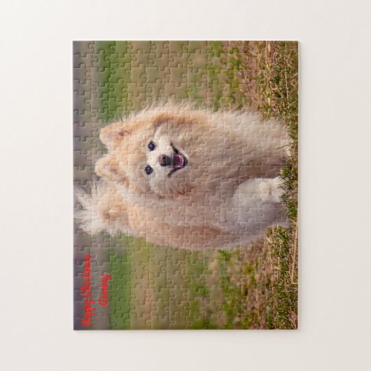 Spitz Hund. Puzzle (Vertikal)