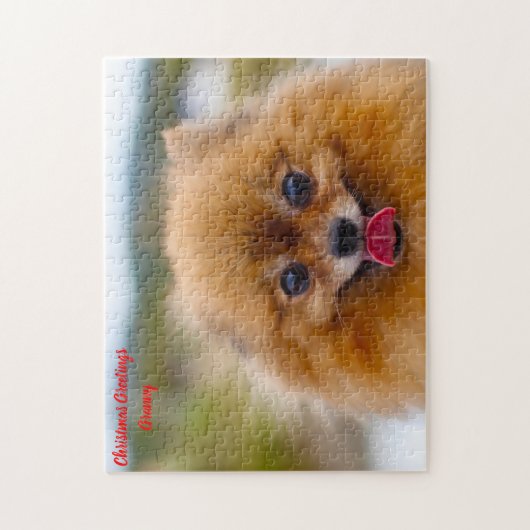 Spitz Hund. Puzzle (Vertikal)