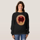 Spitz Hund Retro 22 Sweatshirt (Vorne ganz)