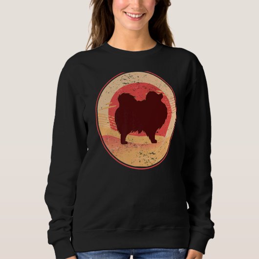 Spitz Hund Retro 22 Sweatshirt (Vorderseite)