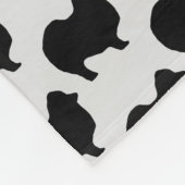 Spitz Hund Silhouette CUSTOM Fleecedecke (Ecke)
