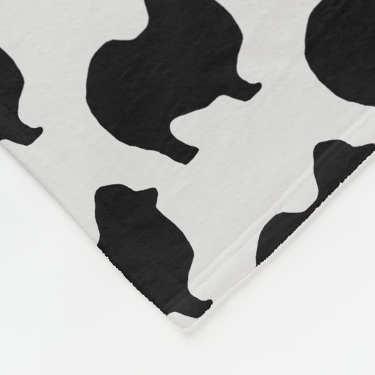 Spitz Hund Silhouette CUSTOM Fleecedecke (Ecke)