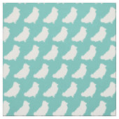 Spitz Hund Silhouette Haustier Aquamarin Stoff (Muster)