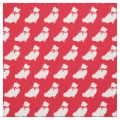 Spitz Hund Silhouette Haustier Rot Stoff (Muster)