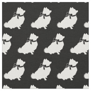 Spitz Hund Silhouette Haustier Stoff