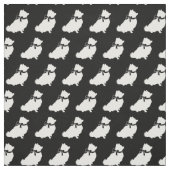 Spitz Hund Silhouette Haustier Stoff (Muster)