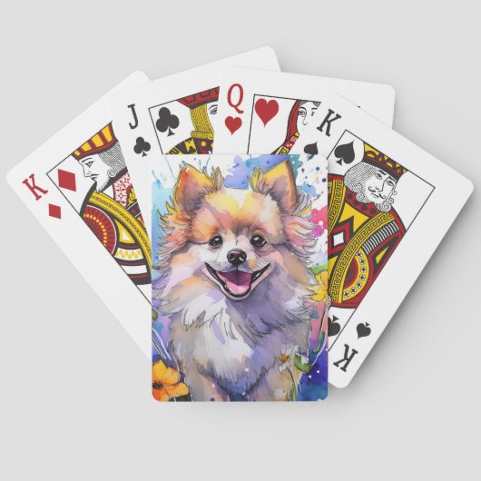 Spitz Hund Spielkarten (Rückseite)