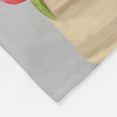 Spitz Hund Valentinstag Kissing-Stand Fleecedecke (Ecke)