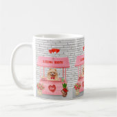 Spitz Hund Valentinstag Kissing-Stand Kaffeetasse (Links)