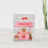 Spitz Hund Valentinstag Kissing-Stand Karte (Vorderseite)