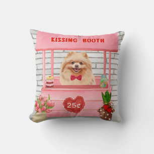 Spitz Hund Valentinstag Kissing-Stand Kissen