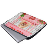 Spitz Hund Valentinstag Kissing-Stand Laptopschutzhülle (Vorne Knopf)
