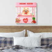 Spitz Hund Valentinstag Kissing-Stand Leinwanddruck (Insitu (Schlafzimmer))