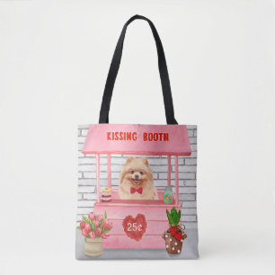 Spitz Hund Valentinstag Kissing-Stand Tasche