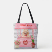 Spitz Hund Valentinstag Kissing-Stand Tasche (Rückseite)