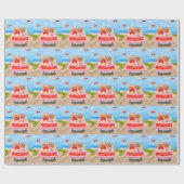 Spitz Hund Valentinstag Lkw Herz Geschenkpapier (Flach)