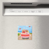 Spitz Hund Valentinstag Lkw Herz Magnet (In Situ (Geschirrspüler))
