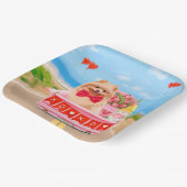 Spitz Hund Valentinstag Lkw Herz Pappteller (Gewinkelt)