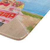 Spitz Hund Valentinstag Lkw Herz Schneidebrett (Ecke)