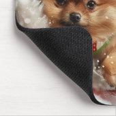Spitz Hund Weihnachten Mousepad (Ecke)