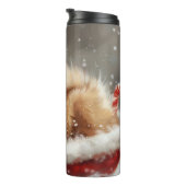 Spitz Hund Weihnachten Thermosbecher (Nach rechts gedreht)
