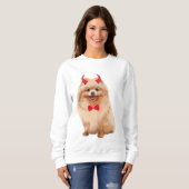 Spitz Hund zu Halloween Sweatshirt (Vorne ganz)