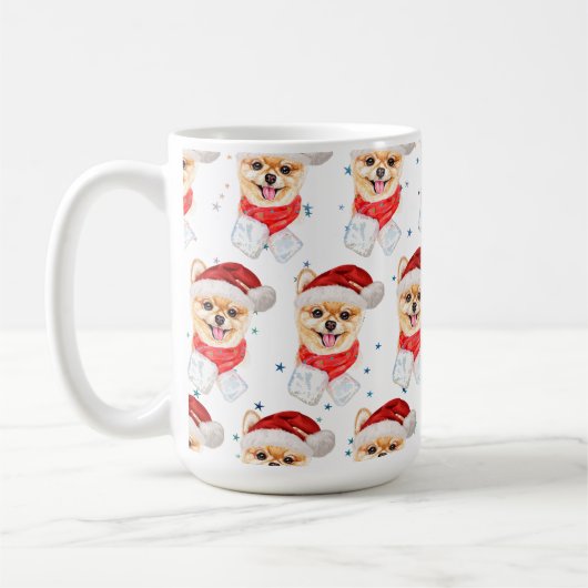 Spitz Hund züchten Weihnachtsstars Kaffeetasse (Links)