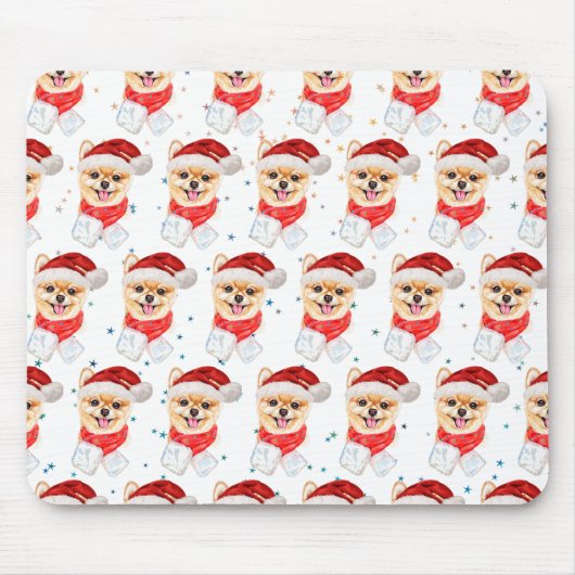 Spitz Hund züchten Weihnachtsstars Mousepad (Vorne)