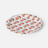 Spitz Hund züchten Weihnachtsstars Pappteller (Schrägansicht)