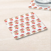 Spitz Hund züchten Weihnachtsstars Rechteckiger Pappuntersetzer (angewinkelt)