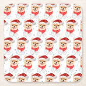 Spitz Hund züchten Weihnachtsstars Rechteckiger Pappuntersetzer (Vorderseite)