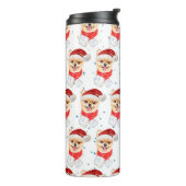 Spitz Hund züchten Weihnachtsstars Thermosbecher (Nach links gedreht)