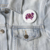Spitz Hunde Blume Muster Spitze Lover Button (Beispiel)