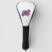 Spitz Hunde Blume Muster Spitze Lover Golf Headcover (Vorderseite)