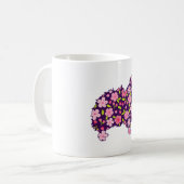 Spitz Hunde Blume Muster Spitze Lover Kaffeetasse (Vorderseite Links)