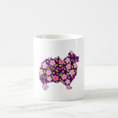 Spitz Hunde Blume Muster Spitze Lover Kaffeetasse (Mittel)