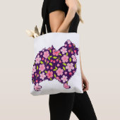Spitz Hunde Blume Muster Spitze Lover Tasche (Von Nahem)