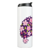 Spitz Hunde Blume Muster Spitze Lover Thermosbecher (Nach links gedreht)