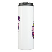 Spitz Hunde Blume Muster Spitze Lover Thermosbecher (Rückseite)