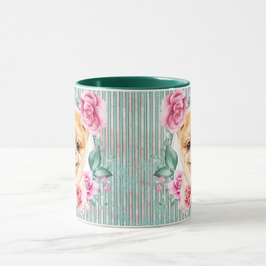 Spitz-Hunde-Gesichtserkennung niedlich-modern Tasse (Zentrum)