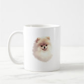Spitz Hunde Kunst Kaffeetasse (Links)
